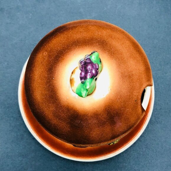 Kitsch Mr. Yummy Jelly Jam Jar Anthropomorphic Condiment Container Japan - Picture 5 of 14